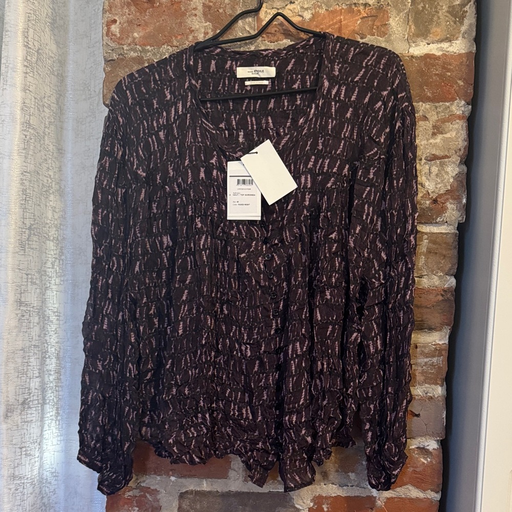 Isabel Marant Étoile Sorionea Top in Faded Night Size 42